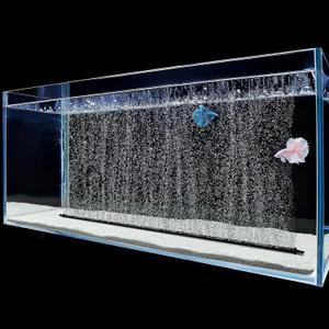 Aquarium Air Stones, 47.2in Long Deformable Rubber Fish Tank Bubbler, Air Bubble Wall Curtain Air Stones for Aquariums, High Dissolved Oxygen Diffuser Decorations for Saltwater Fresh Water