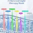 Red Light Therapy for Face, Light Therapy Mask for Firming, Wrinkles & Acne, Wireless Red & 850nm Infrared Light Silicone Mask, 7-Color LED Face Mask Portable for Use at Home & Travel, Black