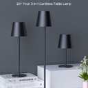 JACKYLED Cordless Table Lamps Rechargeable, 3 Adjustable Height, 5000mAh Battery Operated, 3 Colors Smooth Dimming, Portable LED Waterproof Table Lamp for Dining, Bedroom, Outdoor (2 Pack)