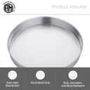 American Metalcraft A80162 Straight-Sided Pan, Aluminum, 16" Dia, 2" H, Silver, 72 Quarts