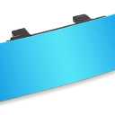 SkycropHD Anti Glare Rear View Mirror Frameless Car Interior Rearview Mirror Panoramic Wide Angle to Eliminate Blind Spots  Convex,11.8in (Blue)