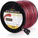 A ANLEOLIFE 3-Pound Heavy Duty Octa-Twist .105-Inch-by-770-ft Trimmer Line Spool,OTRIXT Co-Extruded Multi-Edge Spiral Weed Eater String, Red