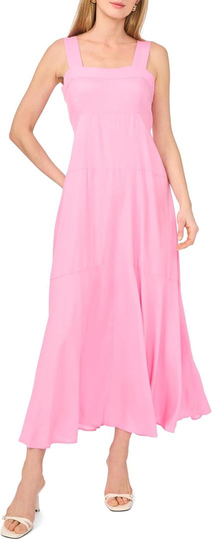 Vince Camuto Women's Four Tier Square Neck Maxi Dress (Large)