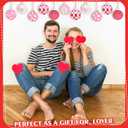 Zhanmai 12 Pcs Valentine's Day Ball Ornaments Pink Mini Fabric Wrapped Ball 1.97 Inch Decorative Hanging Tree Ornaments Love Decorations for Wedding Party Supplies