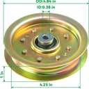 2 Pack 756-04129b Idler Pulley Replaces 956-04129b 753-08171 753-08068a 78-065 for Cub Cadet 42" 50" RZT50 RZT54 LTX1040 LTX1045 LTX1050 LT1045 LT1050 Craftsman LT2000 Troy Bilt 42" Mowers