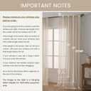 WAZZIO Boho Crochet Curtains for Living Room Lace Curtains 84 Inches Long 2 Panel, Rod Pocket Vintage Tassel Bohemian Decor Geometry Striped Light Filtering Semi Sheer Curtain Drapes for Bedroom,Beige