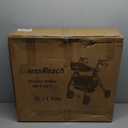 Foldable Rollator Walkers with Seat for Seniors, 450 lb Capacity, 8'' Wheels, 18" Big Seat, 6-Position Adjustable Height, Heavy-Duty Aluminum Rolling Walker (Purple)