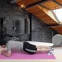 Mind Reader All Purpose Extra Thick Yoga Mat Fitness & Exercise Mats with Carrying Strap, High Density Anti-Tear, Red