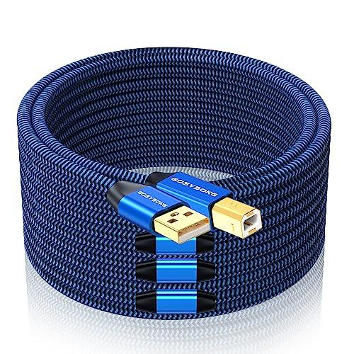 GOSYSONG 150ft USB 2.0 Printer Cable, High Speed USB A to USB B Printer Cord Compatible with Printers, Scanners,Keyboard (Blue)