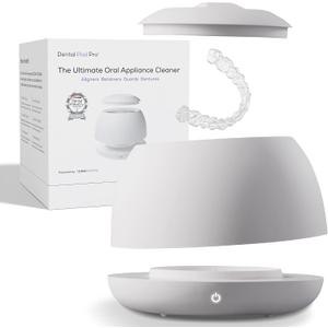 Zima Dental Pod PRO: New Ultrasonic Retainer Cleaner Machine. Market-Leading, Best Aligner Cleaner, Nightguard Cleaner, Mouth guard Cleaner, Denture Cleaner, Ultrasonic Cleaner for Oral Dental Care (Arctic White)