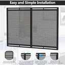 RV Entry Screen Door Grille, Upgraded Adjustable 16-32 in Width, 21.25 in Height, Metal Entry Screen Door Protector, Camper Screen Door Grill, RV Door Defender