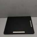 Joy&Grace Appliance Slider for Kitchen Appliances 360 Rolling Sliding Tray for Coffee Maker Countertop, Bamboo Coffee Pot Slider Rolling Tray with Universal Rollers (Black, Large 16"x13")