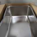 Stainless Steel Cat Litter Box,Jumbo XL Extra Large Mental Cat Litter Pan with High Sides Lid,Low Entry for Indoor Big Cats,Non Sticky,Easy to Clean,Anti-Urine Leakage