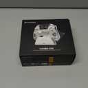 ManbaOne Interactive Screen Wireless Gaming Controller for PC/Switch/Switch 2/iOS/Android, Hall Effect Stick & Trigger, RGB Lighting, Remappable Buttons,1800mAh with Charging Dock (White)