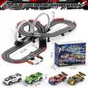 3 IN 1 Slot Car Race Track Sets with 4 High Speed Slot Cars, Electric Race Car Track Include Circular Overpass Flash Tracks, 1:43 Remote Control Track Car Game Toys Gifts for Adults Boys Ages 6 7 8-12