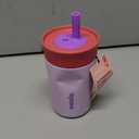 Owala Kids Insulation Stainless Steel Tumbler with Spill Resistant Flexible Straw, Easy to Clean, Kids Water Bottle, Great for Travel, Dishwasher Safe, 12 Oz, Pink and Purple (Lilac Rocket)