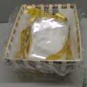 DEAYOU 6 Pack Baskets for Gifts Empty, 10" x 8" Sturdy Cardboard Market Tray with Handle, Paper Gift Baskets Kit To Fill with Wrap Bags and Gold Pull Bows for Easter, Christmas, Birthday, Black Plaid