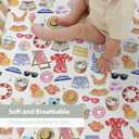 Watercolor Girl Beach Days Baby Crib Sheets for Boy Girl 52x28Inch Summer Seaside Soft Stretchy Fitted Crib Mattress Cover Beach Vacation Holiday Baby Sheet for Standard Crib & Toddler Mattress Pad (One size)