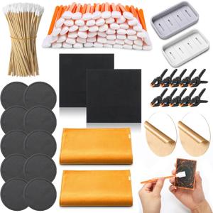 Leinuosen 228 Pcs Trade Card Flattening Kit, Card Cleaning Kit for TCG Collectors Collectible Cleaning Protect Supplies