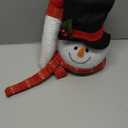 Christmas Tree Topper with Snowflake Projector Light, Holiday Hat Decor for Xmas & New Year, White