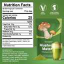 2 x Mushroom Matcha Powder with 6 Adaptogen Mushrooms & Ceremonial-Grade Matcha Powder - Boosts Energy, Focus, Digestion, Immunity (30 Servings)