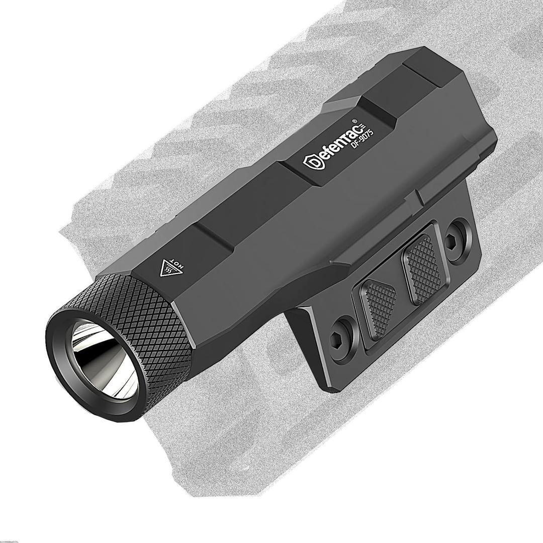 DEFENTAC 2400lm Aluminum Flashlight is Compatible with Picatinny/Mlok Rail for Rifle, Rechargeable Weapon Light with Strobe/Momentary, with Pressure Pad Switch