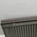 Ekena Millwork Lifetime Vinyl LL1S14X05500MS Standard Cathedral Top Center Mullion, Open Louver Vinyl Shutters, w/Installation Shutter-Lok's & Matching Screws (Per Pair), 14.5"W x 55"H, Musket Brown