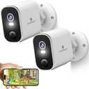 Security Cameras Wireless Outdoor 2K: Battery Powered WiFi Camera with AI Motion Detection for Home - Color Night Vision Spotlight Siren Alarm 2-Way Talk IP65 Waterproof Cloud TF Storage 2-Pack