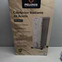 PELONIS Radiator Heater for Large Space, Electric Oil Filled Radiator, Dual Knobs, 1500W, Quiet Space Heater, 3 Modes, Tip-over Protection, White 