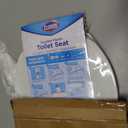 Clorox Round Beveled Plastic Toilet Seat with Easy-Off Hinges Wiggle-Free Design
