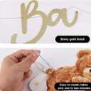 Baby Shower Banner, Oh My Baby Banner Sign for Backdrop Decorations Cute Bear Welcome Garlands for Party Decor