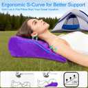 Inflatable Wedge Pillow for Traveling, Lightweight Wedge Pillow for Acid Reflux Relief, Portable Pillow Wedges for Sleeping, Blow Up Travel Pillow for Camping, Back Lumbar Support