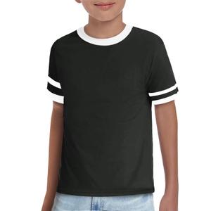 ZDC Boys Short Sleeve T Shirts 2026 Kids Summer Crewneck Color Block Tops Fashion Tees 5-14 Years Orange (Orange)