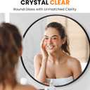 22 Inch Round Bathroom Mirror, 2 Pack Black Metal Framed Circle Wall Mirror for Over Sink, Modern Vanity Mirror for Bathroom with Tempered Glass