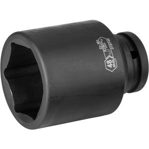 Jetech 3/4 Inch Drive 48mm Deep Impact Socket, Metric, Heat-Treated Chrome Molybdenum Alloy Steel (Cr-Mo), 6-Point Design for Extended Reach on Heavy-Duty Applications