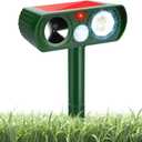 Ultrasonic Cat Deterrent, Motion Detection Solar Cat Deterrent Outdoor with LED Flash Light Waterproof, Suitable for Yard Farms with Cats and Dogs