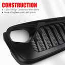 Front Grill with Grille For Jeep Wrangler JL JLU 2018, 2019, 2020, 2021, 2022 & Gladiator JT (Matte Black Fury)