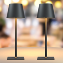 2 Pack Rechargeable Table Lamps,Cordless Lamp with 6000mAh Battery Operated, Portable Indoor/Outdoor Table Lamp for Patio Restaurant Home Dinner Dining Kitchen,Waterproof & Wireless 