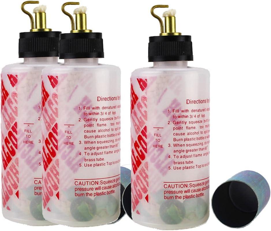 Pack of 3, Plastic Alcohol Torch Burner Lamp Light Lab Equipment Instrument for Dental Jewelry Sculpture