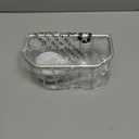 TAILI Sponge Holder for Kitchen Sink with Strong Suction Cup Removable, Rustproof Aluminum Sink Caddy for Sponge, Brush, Scrubber, Scraper -Silver