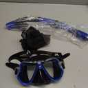 Greatever Dry Snorkel Set,Panoramic Wide View Anti-Fog Scuba Diving Mask,Professional Snorkeling Gear for Adults Kids