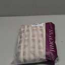 jinchan Double Layer Striped Linen Kitchen Tier Curtain Rustic Cafe for Living Room Bathroom Half Window Curtain Light Filtering Rod Pocket 1 Panel 24 Inch Taupe Grey