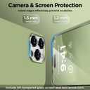 Magnetic for iPhone 16 Pro Case, Compatible with Magsafe, Suction Cup Phone Mount, 2 Screen Protectors - Camera Protector, Silicone Shockproof Protective Phone Cover 6.3", Tea Green