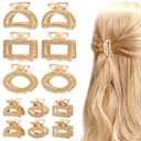 12 Pack Metals Mini Hair Clips for Women Mom Wife Daughter Girls Girlfriends,Medium Hair Claw Clips for Long Hair,Small Cute Gifts for Female with Thick Hair or Thin Hair