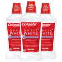 Colgate Optic White Advanced Teeth Whitening Mouthwash, 3 Pack, 2% Hydrogen Peroxide, Alcohol-Free and Enamel Safe, ICY Fresh Mint, 32 Oz