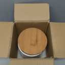 JOJUNO Ceramic Canister with Wooden Lid – Airtight Food Storage Jar for Kitchen Counter, Coffee, Tea, Sugar, Flour – Modern Pantry Container Large White