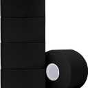 ADMITRY Athletic Tape,5 Pack Black Sports Tape,Strong Stick No Sticky Residue for Hockey Climbing Sports Medical Splints