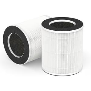 2-Pack AP201 Replacement, Compatible with DAYETTE AP201 Air Purifier, 3 Stage Filtration SystemTrue H13 HEPA Filter, Pet Dander Filter, White