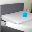 Under Mattress Wedge for Acid Reflux, Queen Size Bed Wedge, Under Support & Mattress Riser, Memory Foam Top 7.5-Inch Head Riser Incline Topper, Non-Slip Bottom & Side Storage Pockets