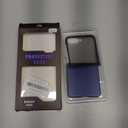 Ruky for Z Flip 7 Case with Privacy Screen Protector, Full Body Cover Anti-Scratches Shockproof Hard PC Ultra-Thin, Support Wireless Charging Protective Phone Cover for Samsung Z Flip 7, Dark Blue